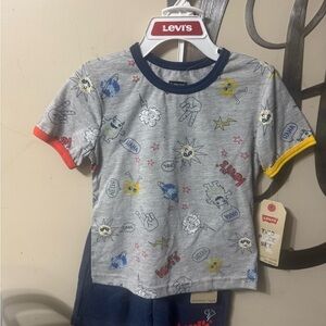 Toddler Boy Levis Short Set 3t NWT SUMMER PLAY